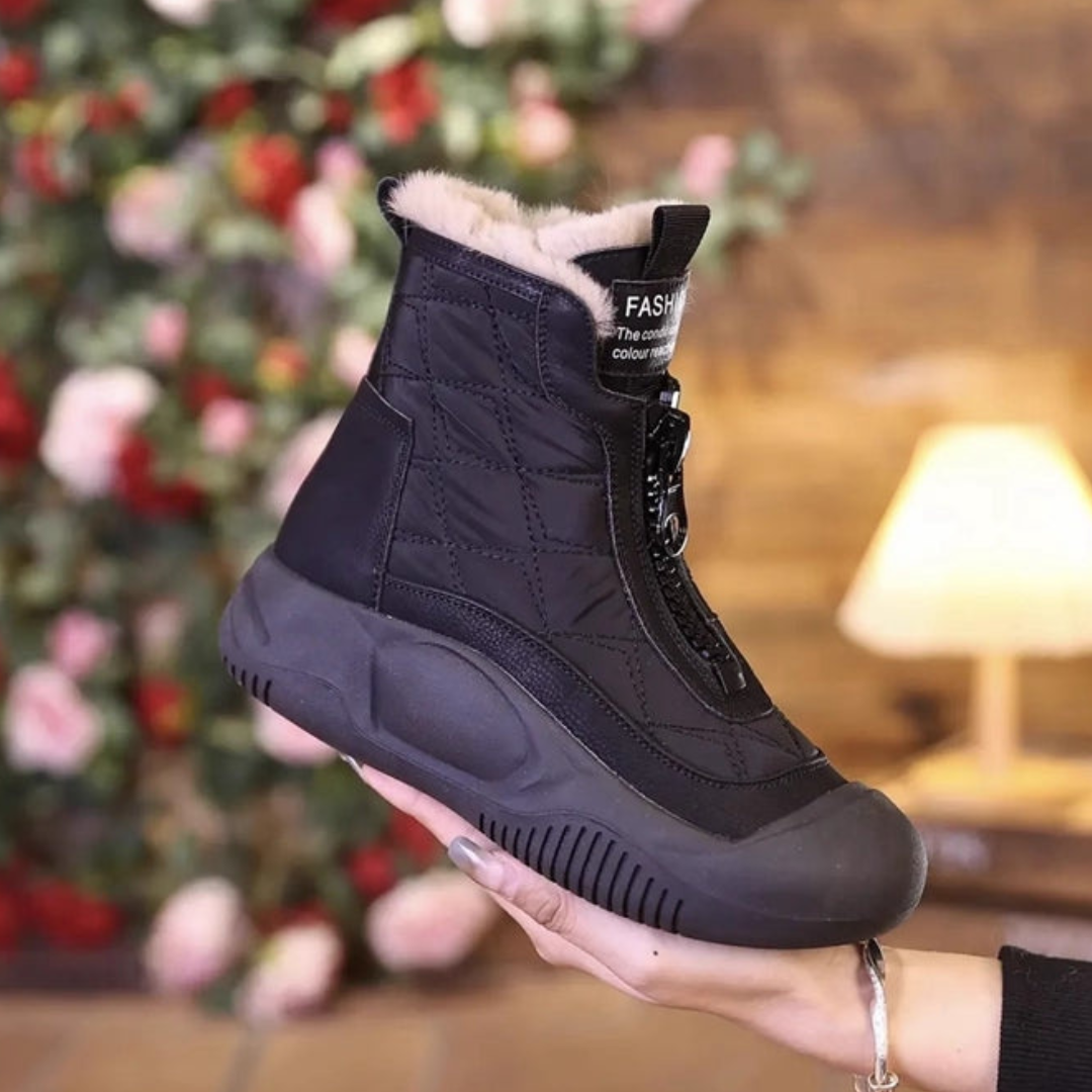 Snowlyn - Mocka Plattform Pelsforede Vinterstøvler