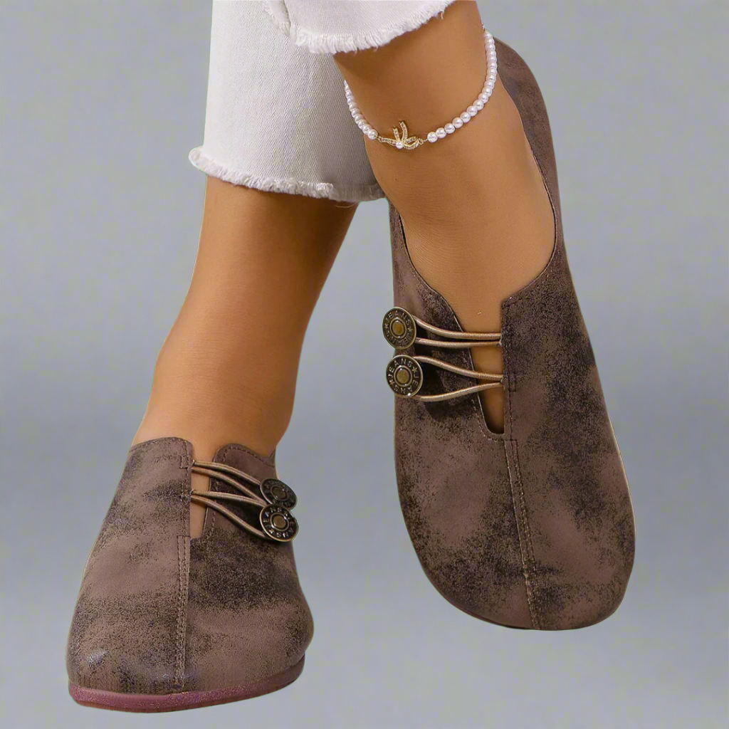 Elicia - Mocasines de ante de cabra premium