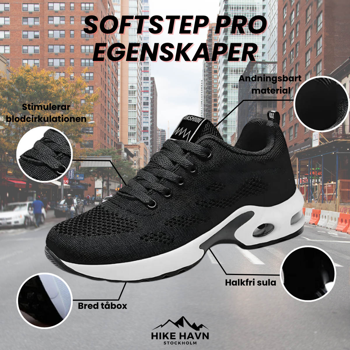 SoftStep Pro - Ortopediske Vandringsskor med Smertelindring