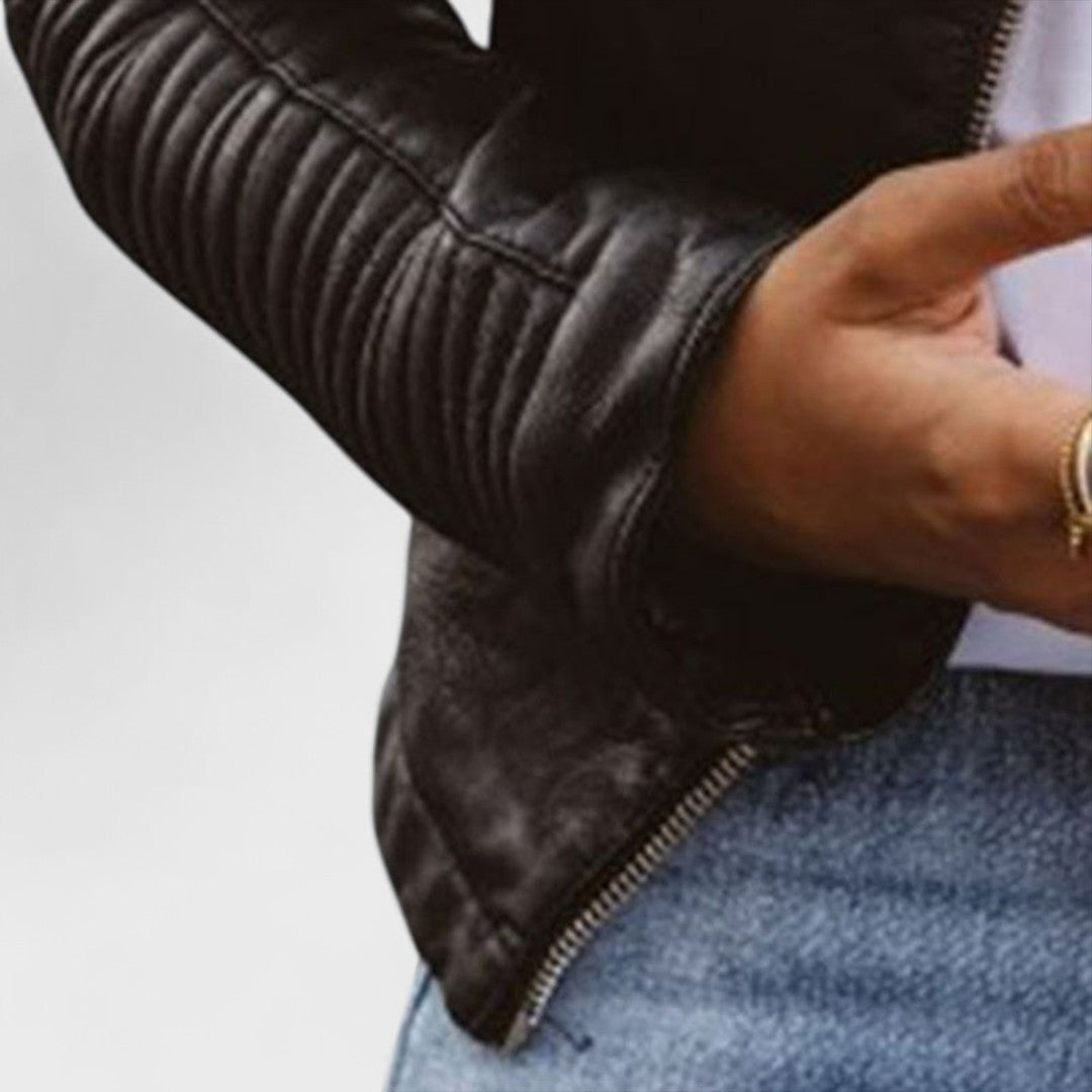 Belen - Chaqueta de cuero elegante